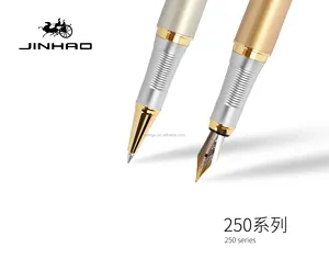 Jinhao Brand No leakage cartridge changeable metal fountain pen with logo on metal tip roller pen