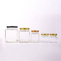 Récipients en verre de stockage des aliments de haute qualité, récipients étanches, bocaux en verre avec couvercles, boîte en verre