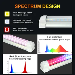 5channel 630 Watt 60cm T8 Growth Indoor Planters Led Grow Light