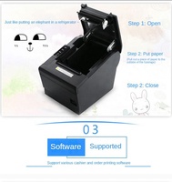 Printer Thermal Otomatis Kecepatan Tinggi 80mm Model POS Dengan Antarmuka USB LAN Bluetooth WiFi Untuk Penggunaan Struk Komersial dan Barcode