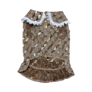 Vêtements pour animaux de compagnie en gros, robe pour animaux de compagnie en dentelle blanche à col rond, brodée de pommes, pour chiens et chats de petite et moyenne taille, Schnauzer, Malteuse - Product Image 2