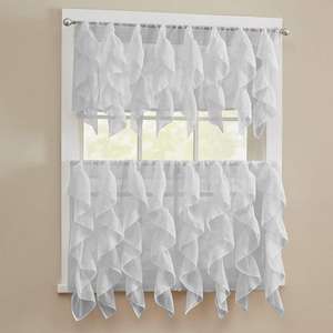 <span class=keywords><strong>Rideau</strong></span> de cuisine vertical pur à volants, bonne qualité, à la mode - Product Image 1