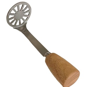 Praktische driedelige aardappelpuree-<span class=keywords><strong>set</strong></span> met dikke houten handgrepen, Instagram-stijl, verdikte roestvrijstalen aardappelpuree-pers, kaas - Product Image 5