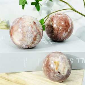 Bán buôn thạch anh tự nhiên druzy Hồng thạch anh tím đá quý Spheres chữa bệnh đá pha lê geode bóng Sphere - Product Image 2