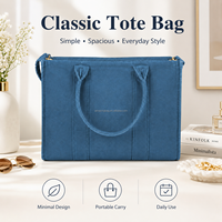 Sac fourre-tout pour femme personnalisé avec logo d'usine OEM, grande capacité, réutilisable, en toile, pour le voyage, le shopping et l'usage quotidien