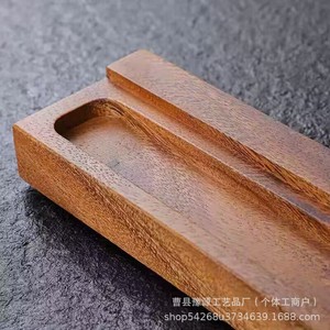 Walnut Wood Teacup Holder Solid Wood <b>Tea</b> Ceremony Accessory Flat Shape Durable For Kung Fu <b>Tea</b> <b>Set</b> Storage - Product Image 1