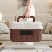 Cajas de Almacenamiento de Plástico Rectangulares Multifuncionales de Gran Capacidad, Ecológicas, con Cierre, Doble Capa, PP Impermeable, Moldeadas por Inyección