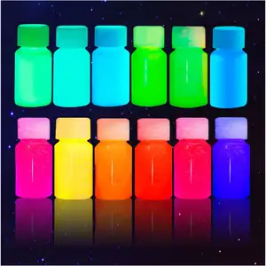 DIY için süper parlak aydınlık boya yıldız şişe sürüklenme şişe Galaxy su bazlı sanat boya karanlık boya kızdırma set