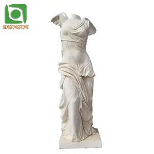 Célèbre Statue de la déesse de la victoire en marbre blanc, Sculpture en pierre italienne faite à la main