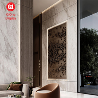 Mobilier d'intérieur sophistiqué pour hôtels : Étagères métalliques sur mesure, bureaux de réception en bois et meubles de présentation d'œuvres d'art modernes