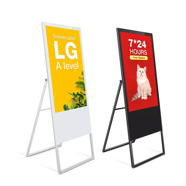 New Design Portable LCD Digital Signage Indoor Semi Outdoor Floor Stand Touch Screen Advertising Display Kiosk