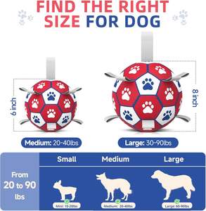 KINYU çevre dostu moda köpek oyuncak kapalı/açık interaktif futbol topu römorkör oyuncak Pu. Malzeme ekose desen küçük ve orta - Product Image 2