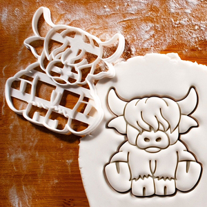 Juego de 2 Cortadores de Galletas <span class=keywords><strong>con</strong></span> Forma de Vaca Highland - Lindos Cortadores de Cara y Cuerpo Completo para Fondant, Galletas y Arcilla - Product Image 6