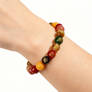 Service OEM/ODM, nouveau style tendance, <span class=keywords><strong>bracelet</strong></span> en cristal de pyrite transparent multicolore de 8 mm et 10 mm pour le mois de <span class=keywords><strong>naissance</strong></span> - Product Image 4