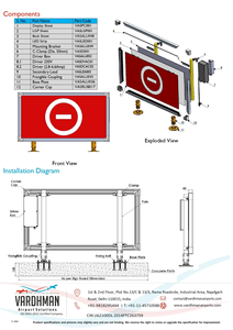 Tablero de letrero iluminado con LED personalizable de calidad superior Diseño delgado de guía de aeródromo compatible con ICAO/FAA/IEC - Product Image 4