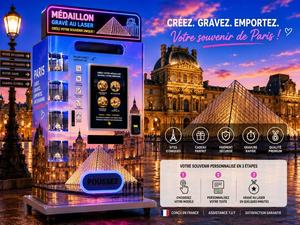 DIY Coin & Medal Vending Machine Custom Laser Engraving Unmanned Cultural Tourism Equipment for Museums Tourist Attractions