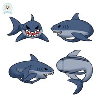 Nouveau sac à dos spécial requin en peluche personnalisé de haute qualité sac à dos requin mignon en peluche cadeau pour les enfants