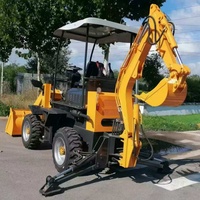 Petite chargeuse-pelleteuse avec pelleteuse et chargeuse frontale 4x4 Livraison gratuite
