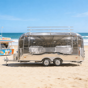 Stainless Steel Towable Mobile Coffee & Snack Food Trailer <b>Cart</b> with <b>Candy</b> & Chips Service - Product Image 1