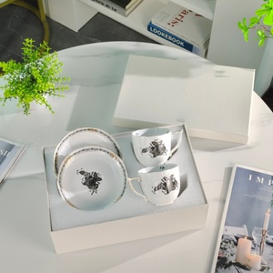 Factory Wholesale Modern Luxury Afternoon <b>Tea</b> <b>Set</b> Ceramic Coffee Cup and Saucer with Gift Box - Product Image 3