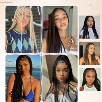 Extensiones de Cabello Sintético Preestirado de 52 Pulgadas con Textura Yaki para Mujer - Ajuste Cómodo