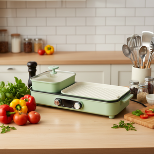 Griglia elettrica coreana 2-in-1 per barbecue e hot pot, antiaderente, senza fumo, per uso domestico - Modello 2026 di tendenza - Product Image 1