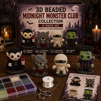 Kit de perles DIY Halloween avec boîte colorée - Cadeau artisanal, cadeaux de fête, jouets décoratifs et festifs, en plastique, saisonnier, 12 ans et plus, vente en gros