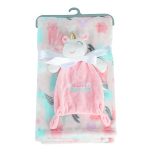 Premium 75*100Flannel Fleece <strong>Blanket</strong> +Cute Crystal Super <strong>Soft</strong> <strong>Plush</strong> Toy Set for Baby - Product Image 1