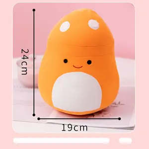 Personalizado lindo sonriente pequeño hongo juguetes de peluche relleno Kawaii felpa hongo Animal almohadas niños almohada de peluche