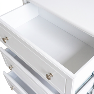 Sleek 4-Slide Wooden Highboy, Functional Utility Cabinet & Garment Storage for Compact Spaces - Product Image 3