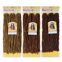 Nouvel Arrivage Extensions de Cheveux Synthétiques Longues 36 Pouces, Fausses Locs Papillon au Crochet, Effet Vieilli, Résistantes à la Chaleur