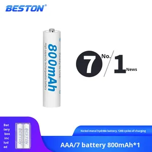 แบตเตอรี่ <span class=keywords><strong>Beston</strong></span> 1.2V Ni-MH ขนาด AAA แบบชาร์จได้ หมายเลข 7 พร้อมกล่องใส่แบตเตอรี่ สำหรับของเล่นบังคับวิทยุ - Product Image 6