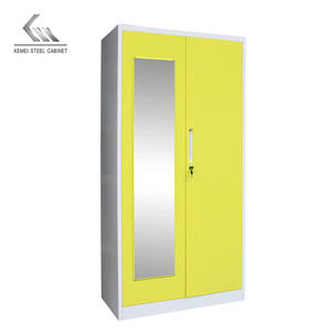 Armadio in Acciaio KEMEI 2021 con Specchio, Alta Qualità, 2 Ante, Armadio Metallico per Archiviazione, Guardaroba in Acciaio - Product Image 2