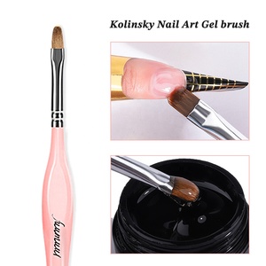 FUUMUUI <span class=keywords><strong>2021</strong></span> alta calidad Rosa francés cepillo de <span class=keywords><strong>uñas</strong></span> de Gel UV acrílico <span class=keywords><strong>uñas</strong></span> de arte cepillo Gel de pelo Kolinsky Etiqueta Privada - Product Image 4