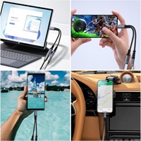 Adaptateur transfrontalier Type-C pour écouteurs, charge 60W, câble répartiteur convertisseur deux-en-un universel pour téléphones portables et tablettes, modèle A11