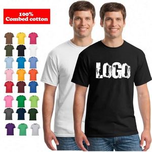 Camiseta con logotipo bordado personalizado para hombre, ropa de fabricante de China, camiseta de poliéster lavada de la isla Marshall - Product Image 2