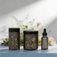 Flacon compte-gouttes en verre personnalisé pour sérum et huile essentielle 30 ml, pot de 150 ml et 250 ml pour capsules de vitamines et compléments alimentaires avec emballage cadeau OEM