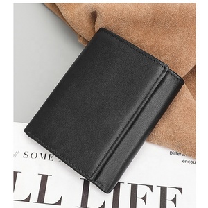 Boshiho Custom Front Pocket Trifold <b>Wallet</b> Genuine Leather <b>Wallet</b> <b>RFID</b> <b>Blocking</b> Credit Card Holder for Men - Product Image 3