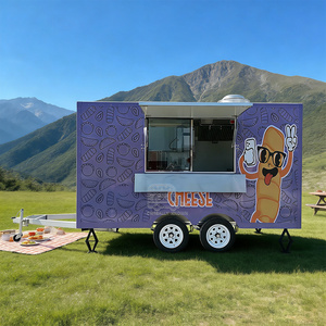 Amerikan Food Truck Mobile Spain Churros Trailer Towable Hot Dog Cart With Grill Coffee Trailer - Product Image 1