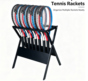 Support de présentation de raquettes compatible <span class=keywords><strong>Wilson</strong></span>, support de sol en métal amovible pour le rangement et la présentation de raquettes de <span class=keywords><strong>badminton</strong></span> et de tennis - Product Image 5