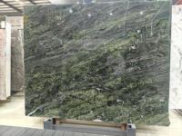 YUSHI Dalle de marbre vert naturel personnalisable, polie, pour comptoirs et escaliers de style moderne, hôtels et villas