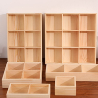 Ensemble de plateaux organisateurs en bois avec compartiments, boîte de rangement de bureau, décoration pour la maison et le bureau, étagère de comptoir, boîte à grain de bois