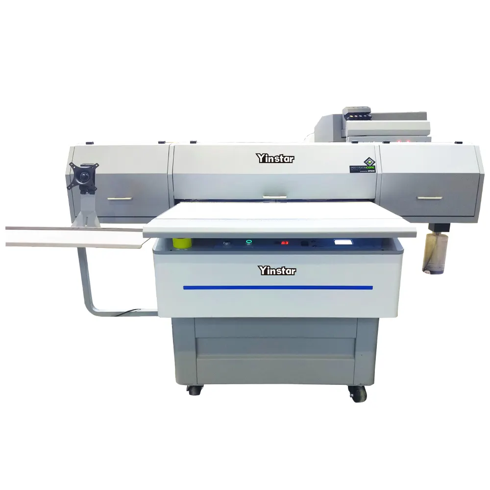 Diskon terbaik 2024 90*60cm ukuran A1 Digital Inkjet UV Flatbed Printer untuk pencetakan khusus pada hampir semua bahan