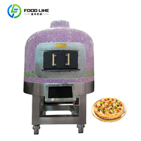Horno de Pizza Eléctrico de 450 Grados, Horno de Pizza a Leña de 16 Pulgadas, Mini Horno de Pizza de Sobremesa de Una Sola Plataforma con Piedra Refractaria, a Gas