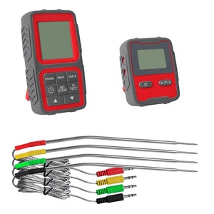 Thermomètre de cuisson sans fil à 4 sondes, ensemble de thermomètres numériques pour viande, grand écran, moniteur de cuisson à distance - Product Image 1