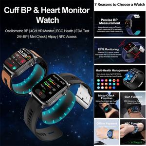 Reloj Inteligente S101 AMOLED NFC Alipay BT con Llamada SOS, ECG, Monitoreo Preciso <span class=keywords><strong>de</strong></span> la Presión Arterial con Bomba <span class=keywords><strong>de</strong></span> Aire - Product Image 2