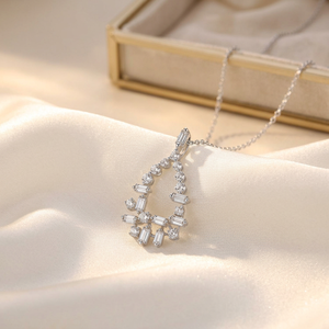 Tremendous Quality Elegant Handmade Pendant Necklace Jewelry 18K Solid <b>White</b> Gold Shiny Real Natural Diamonds Necklace Pendant - Product Image 5
