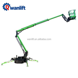 Piattaforma Elevatrice a Ragno Wanlift 8m-24m, Sollevatore Compatto a Braccio Articolato su Cingoli per Lavori Edili e di Cura degli Alberi - Product Image 1
