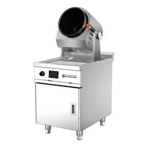 Automatic Cooking Machine Electromagnetism 3500w 5000w Stir Fry Electric Automat Food Pot Single Bucket Noodle Wok Induction