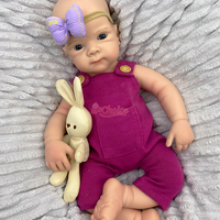 Poupée Reborn en Silicone Réaliste de 20 pouces avec Sucette, en Silicone Souple Résistant à la Décoloration, Nouveau-né Bettie pour Collection et Loisirs